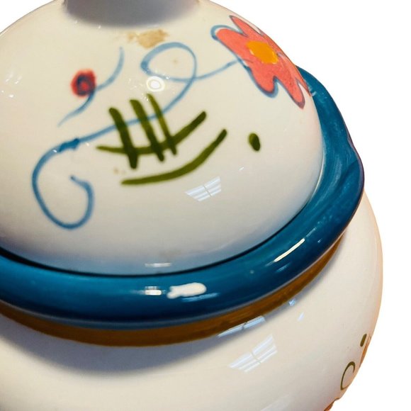 French Country Monte Carlo Las Vegas Hand Painted Sugar Bowl Souvenir - Picture 6 of 6